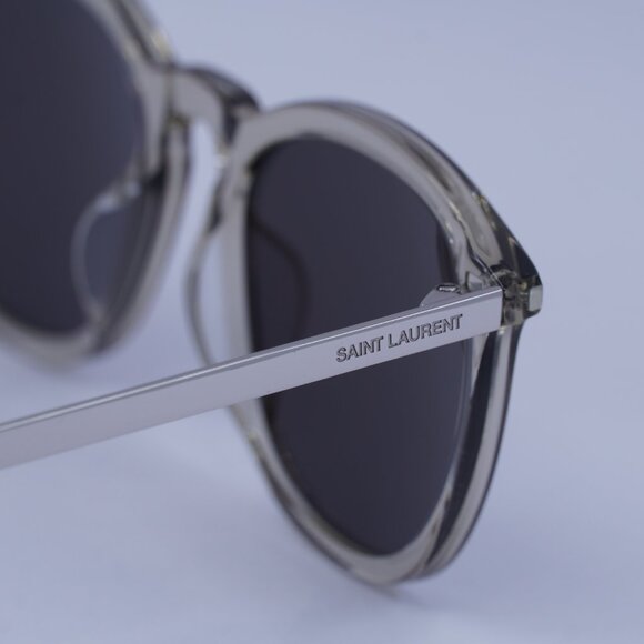 Saint Laurent SL360 005 Sunglasses Transparent Brown Square Frame, Black Lenses - Picture 5 of 11